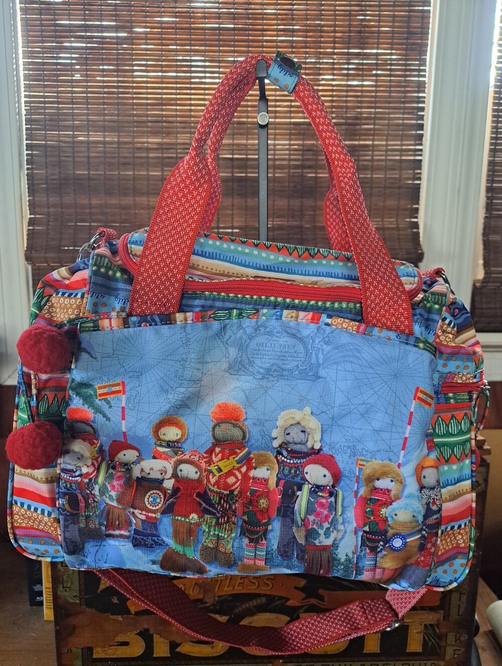 Oilily Oililyssey Diaper Bag Multicultural Winter Dolls North Pole Pockets